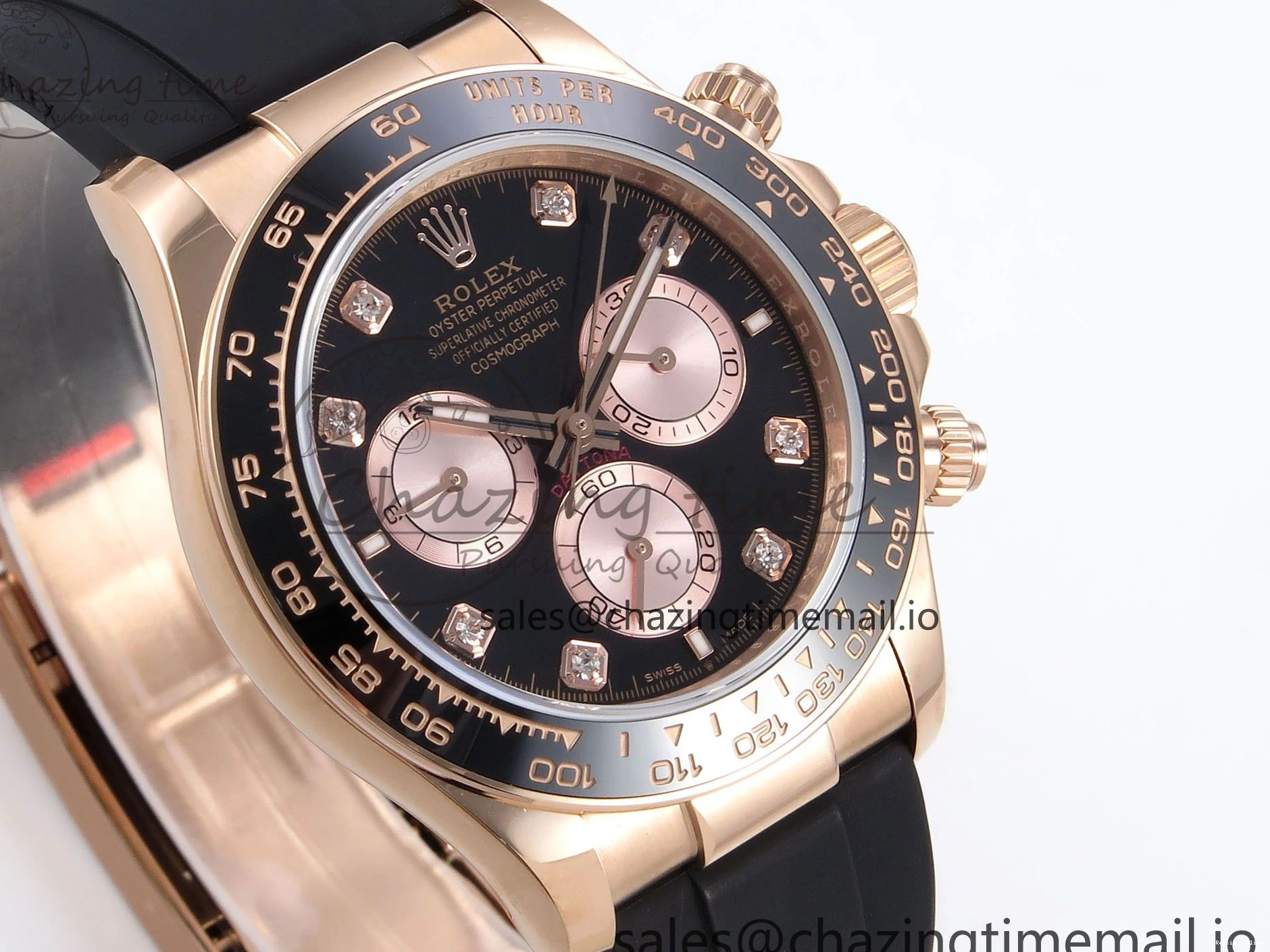 0106 Durable Daytona 126515 QF 1:1 Best Edition Black RG Diamonds Dial on Oysterflex Strap SH4131 V6（Gain Weight） 1207